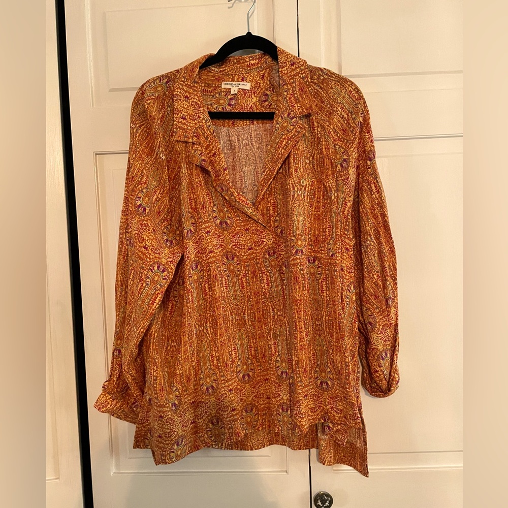 Christian Siriano blouse/tunic size small, oversized.